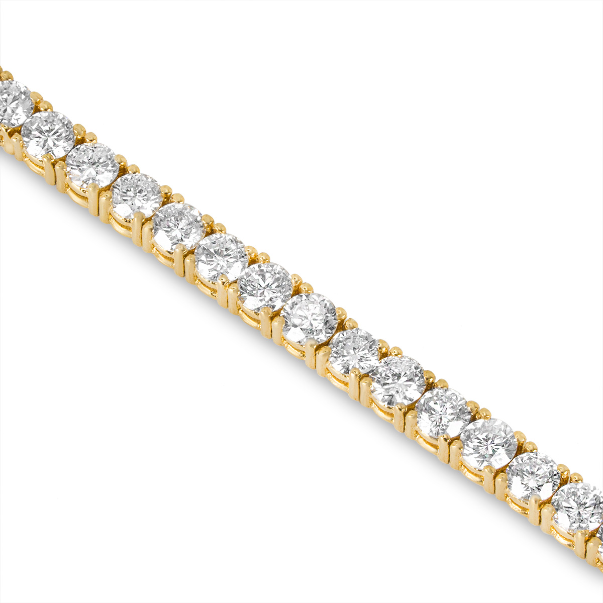 Yellow Gold Diamond Tennis Bracelet 4.27ct TDW